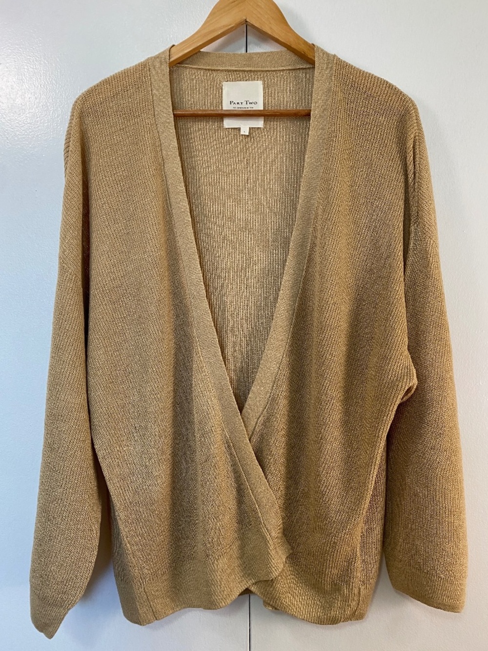 100% Linen Part Two Copenhagen Open Knit Cardigan